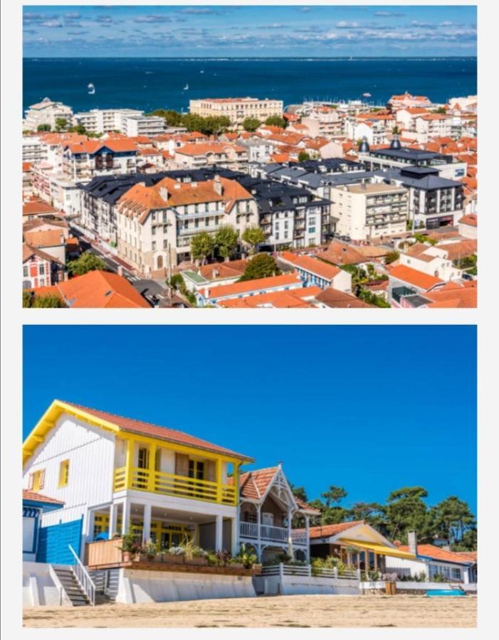 Appartement vue sur baie et océan, 100 m de la plage et du centre par chemin privé Arcachon Extérieur photo